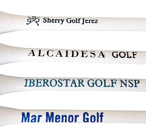 Tees de golf personalizados