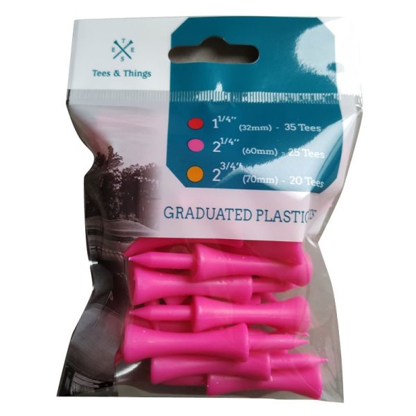 Bolsa de 25 tees con tope - Medida: 60mm
