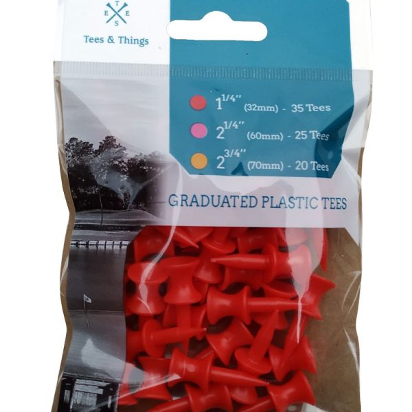 Bolsa de 35 tees con tope - Medida: 32mm
